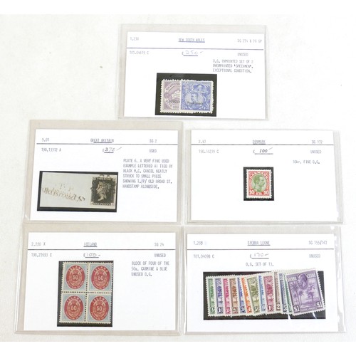 288 - Stanley Gibbons a collection of five investment stamp packets and loose stamps, packets New South Wa... 