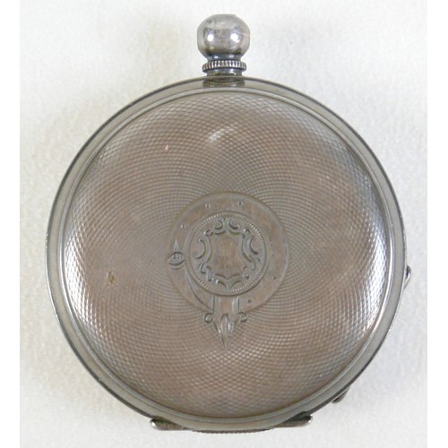 92 - Two silver pocket watches and a silver cigarette case, case weight 2.3 troy oz.(3)