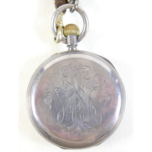 92 - Two silver pocket watches and a silver cigarette case, case weight 2.3 troy oz.(3)