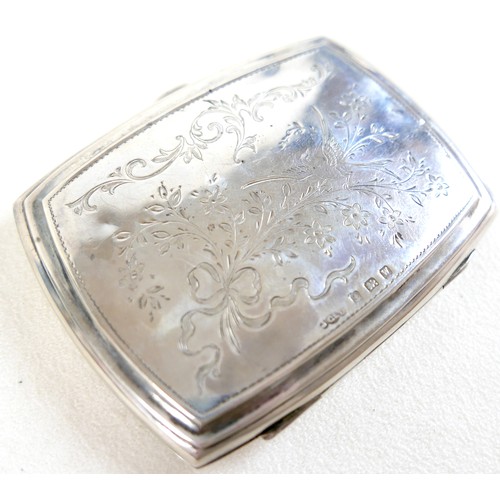 92 - Two silver pocket watches and a silver cigarette case, case weight 2.3 troy oz.(3)