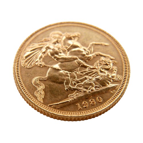 88 - An Elizabeth II gold sovereign, 1980.