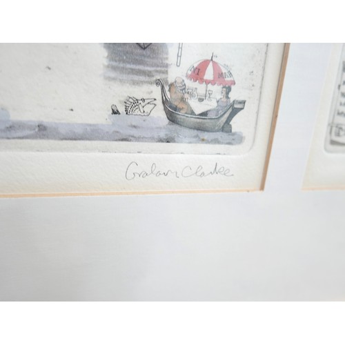 324 - Graham Clarke (b.1941)  a triptych  coloured limited edition print 