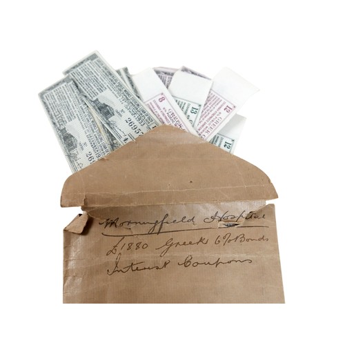 204 - A quantity of assorted vintage stock and share certificates and printed ephemera, to include two lea... 