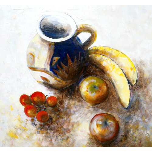 347 - Barry Gray (British, b. 1947): The Hand Painted Jug, Jug, oil on board, framed, signed B Gray lower ... 