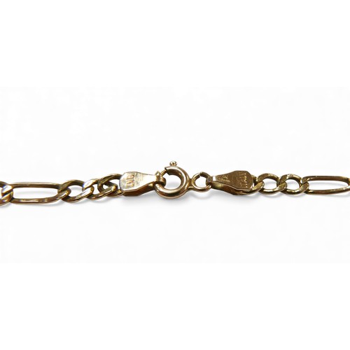 18 - A 9ct gold chain necklace, 54.7cm long, 3.3g.