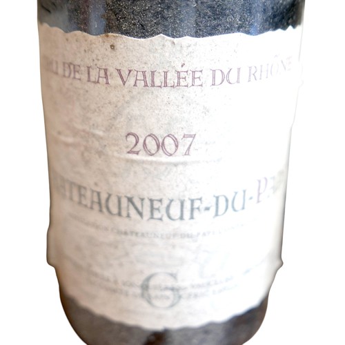 151 - Twelve bottles of Cru De La Vallee Du Rhone 2007 Chateauneuf-Du Pape red wine.(12)