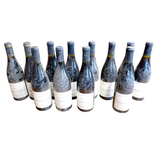 151 - Twelve bottles of Cru De La Vallee Du Rhone 2007 Chateauneuf-Du Pape red wine.(12)