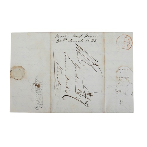 227 - Inter-Island mail / Jamaica postal history/ Military Naval interest / slavery / emancipation / plant... 