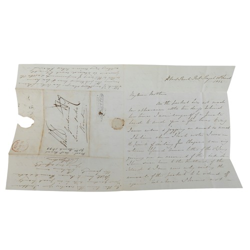 227 - Inter-Island mail / Jamaica postal history/ Military Naval interest / slavery / emancipation / plant... 