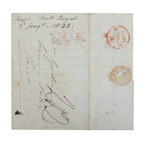 227 - Inter-Island mail / Jamaica postal history/ Military Naval interest / slavery / emancipation / plant... 