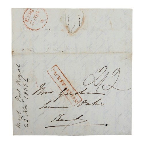 227 - Inter-Island mail / Jamaica postal history/ Military Naval interest / slavery / emancipation / plant... 