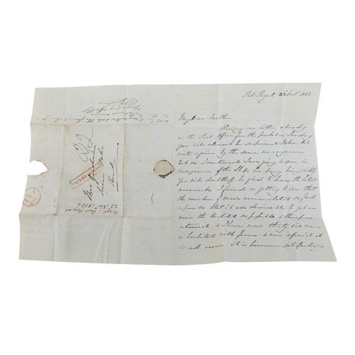 227 - Inter-Island mail / Jamaica postal history/ Military Naval interest / slavery / emancipation / plant... 