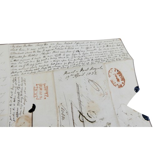 227 - Inter-Island mail / Jamaica postal history/ Military Naval interest / slavery / emancipation / plant... 