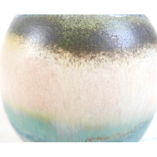 354 - A Mollie Hillam Furneck Pottery table lamp, 16 by 16 by 28cm high.