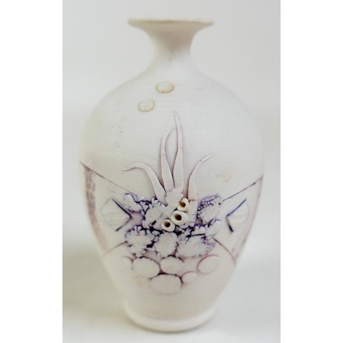 162 - A collection of eight pieces of porcelain by Mollie Hillam, to include three small vases and one pie... 