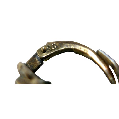 16 - A pair of 9ct gold hoop earrings, 2g, together with five pairs of yellow metal earrings. (1 bag)