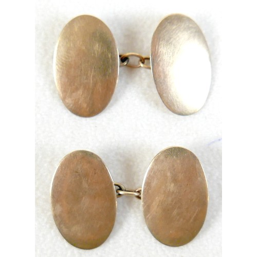 56 - Two pairs of 9ct gold cufflinks, 8.1g gross. (1 bag)