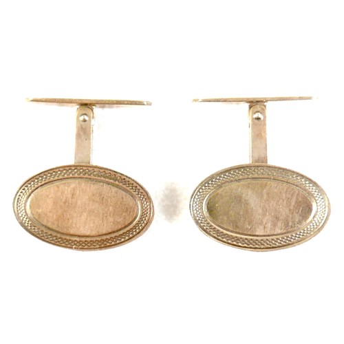56 - Two pairs of 9ct gold cufflinks, 8.1g gross. (1 bag)