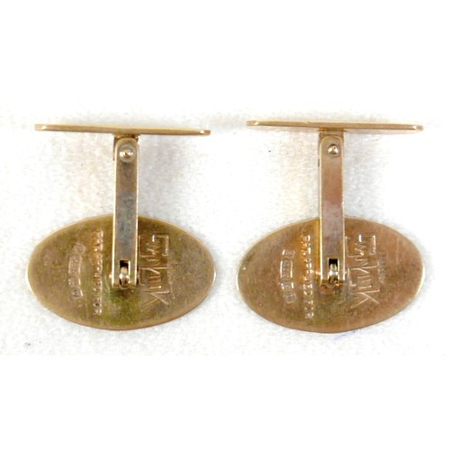 56 - Two pairs of 9ct gold cufflinks, 8.1g gross. (1 bag)