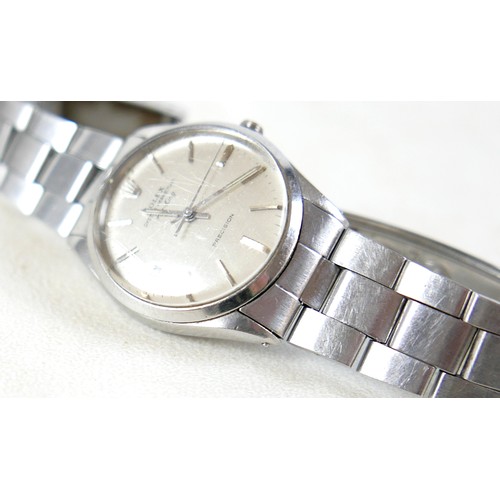 97 - A Rolex Air-King Oyster Perpetual gent's wrist watch with champagne dial, stainless steel case and s... 