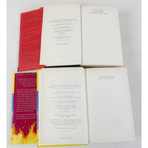 272 - Six hardback Harry Potter books by J.K. Rowling,  (books 2-7) comprising Prisoner of Azkaban, Chambe... 