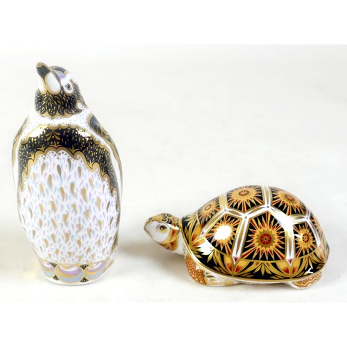 172 - Four Royal Crown Derby paperweights Endangered Species, specially commissioned by Sinclairs, limited... 