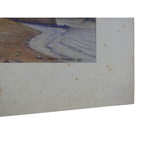 328 - David Veazey: six assorted watercolours of British landscape subjects to include Views of Whitby Low... 