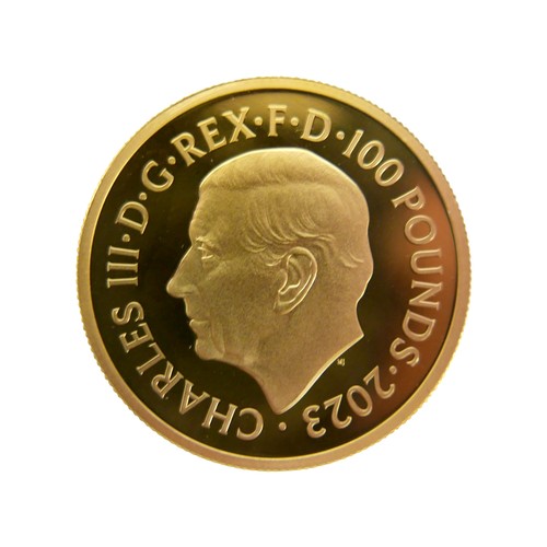 90 - A Royal Mint King Charles III 2023 UK 1oz gold proof coin, 'British Monarchs' series, 'King Charles ... 