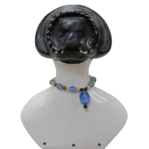 52 - Four 19th century bisque doll heads, comprising three 19th century bisque shoulder-head dolls, all w... 