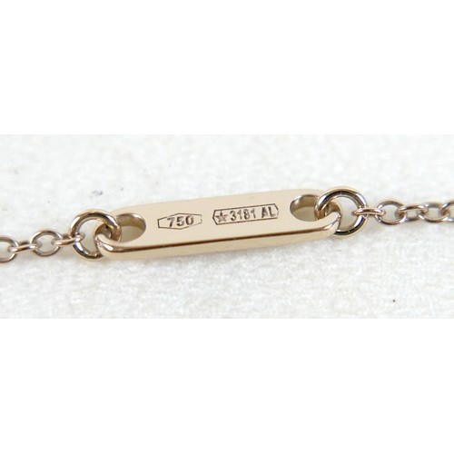 155 - A Giorgio Armani 18ct gold bracelet, with G logo lozenges, lobster clasp, with box and fabric bag, a... 