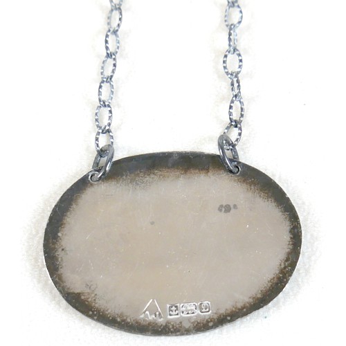 158 - Two Elizabeth II silver decanter labels, inscribed 'Brandy' and 'Whisky', Birmingham 1976 and 1978, ... 