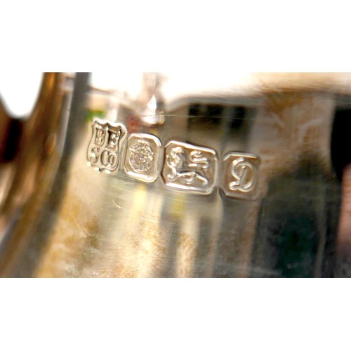 172 - An Elizabeth II silver four piece tea and coffee service, of baluster form with gadrooned rim and ac... 