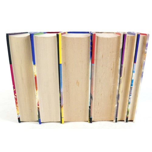 222 - A group of six hardback Harry Potter books by J.K. Rowling, (books 2-7) comprising Prisoner of Azkab... 