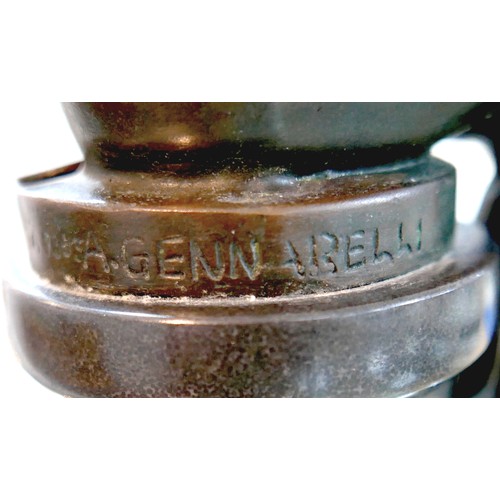 189 - After A. Gennarelli (Italian, 1881-1943): a bronzed metal sculpture of a nude lady holding a dove al... 