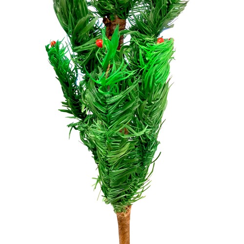 188 - A rare artificial table Christmas tree, circa 1920's, with dyed green goose feather 'leaves / needle... 