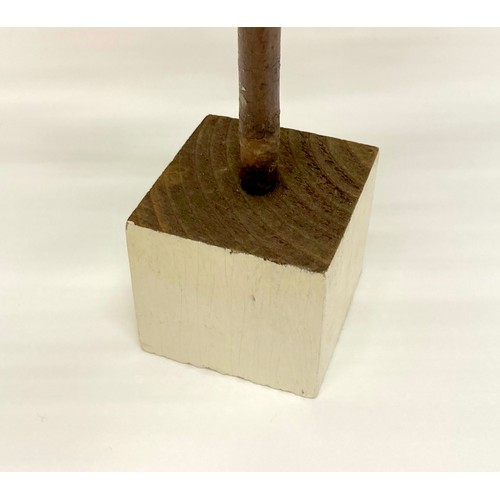 188 - A rare artificial table Christmas tree, circa 1920's, with dyed green goose feather 'leaves / needle... 