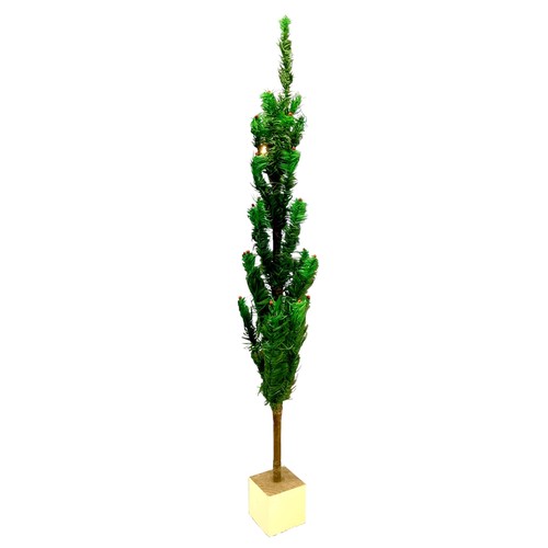 188 - A rare artificial table Christmas tree, circa 1920's, with dyed green goose feather 'leaves / needle... 