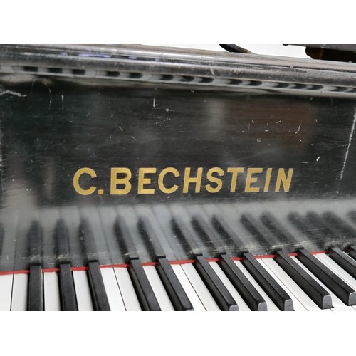 420 - A Victorian C. Bechstein baby grand piano, circa 1887, overstrung wooden frame, with ivory keys, in ... 