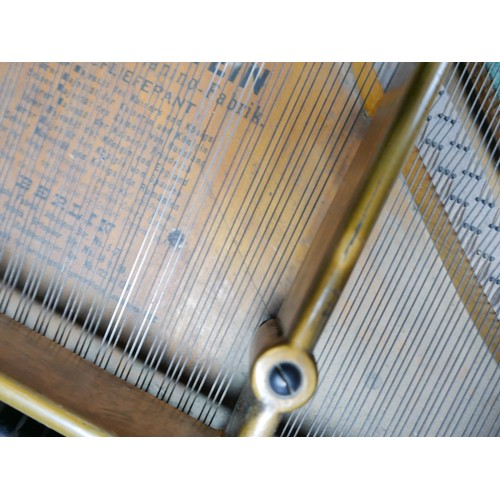420 - A Victorian C. Bechstein baby grand piano, circa 1887, overstrung wooden frame, with ivory keys, in ... 