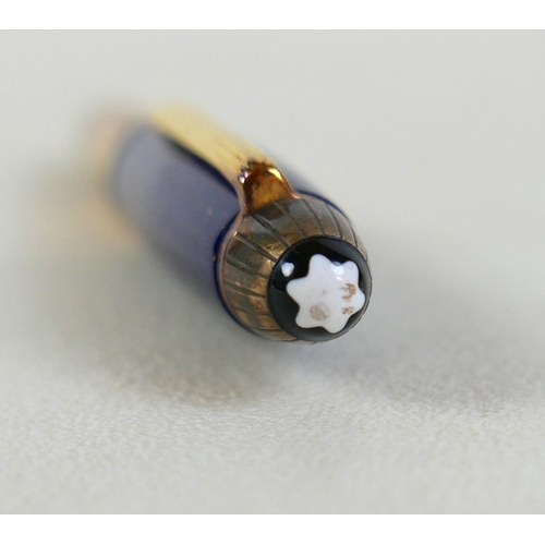 221 - A Montblanc Meisterstuck Montblanc No 146 Solitaire Ramses II Lapis Lazuli Le Grand fountain pen, ci... 