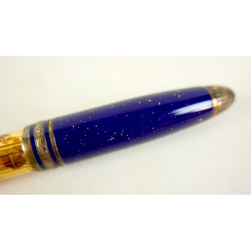 221 - A Montblanc Meisterstuck Montblanc No 146 Solitaire Ramses II Lapis Lazuli Le Grand fountain pen, ci... 