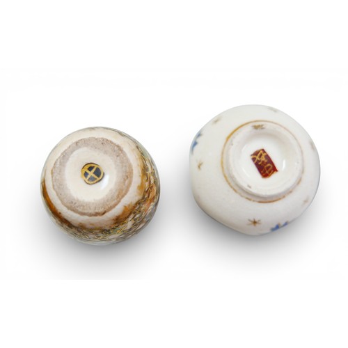 76 - A group of doll's house furnishings and accessories, including a two pieces of miniature Satsuma sty... 