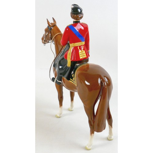 331 - A Beswick model of HM Queen Elizabeth II mounted on Imperial, Trooping the Colour 1957, 26cm high.