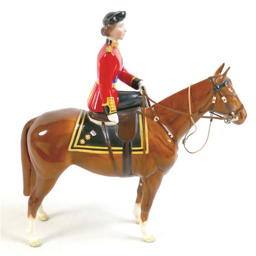 331 - A Beswick model of HM Queen Elizabeth II mounted on Imperial, Trooping the Colour 1957, 26cm high.
