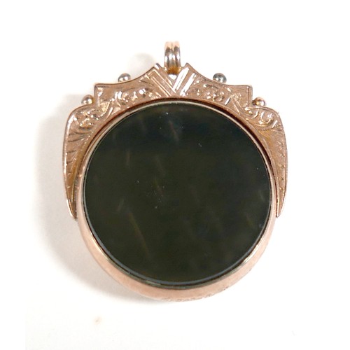 181 - A Victorian 9ct yellow gold graduating Albert fob watch chain, each link marked '375, 9', graduating... 