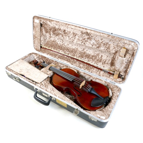 296 - An early 20th century viola, possibly Jerome Thibouville Lamy workshop, unlabelled, one piece back, ... 