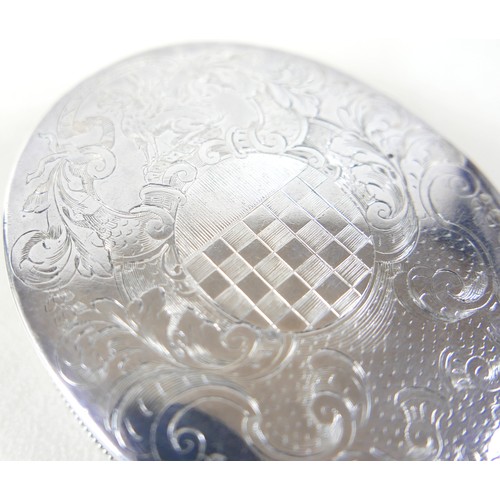 227 - A William and Mary silver tobacco box, with engraved armorial for the Palmer family of Barton, Co. W... 