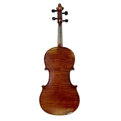 293 - A French violin, late 19th century, by Vuillaume, two-piece back, stamped below button and labelled ... 