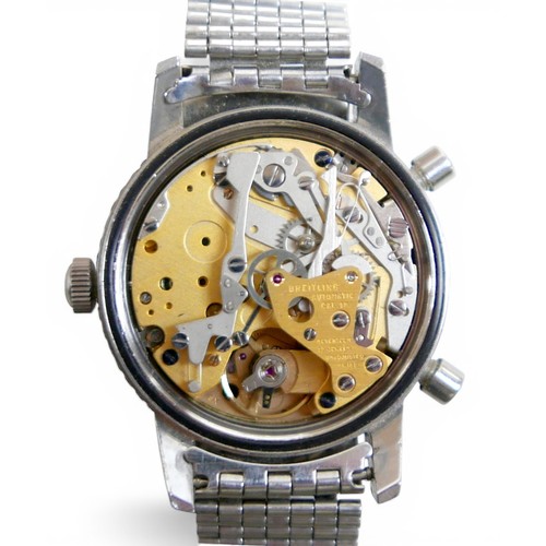186 - A Breitling Genéve Chrono-Matic automatic chronograph stainless steel gentleman's wristwatch, ref. 2... 