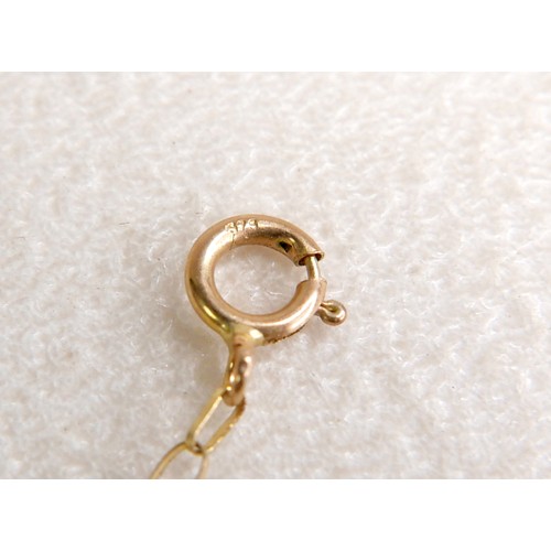 25 - A 9ct gold and garnet ring, size P, 2.3g, as well as 9ct gold necklace with a yellow metal 'Special ... 
